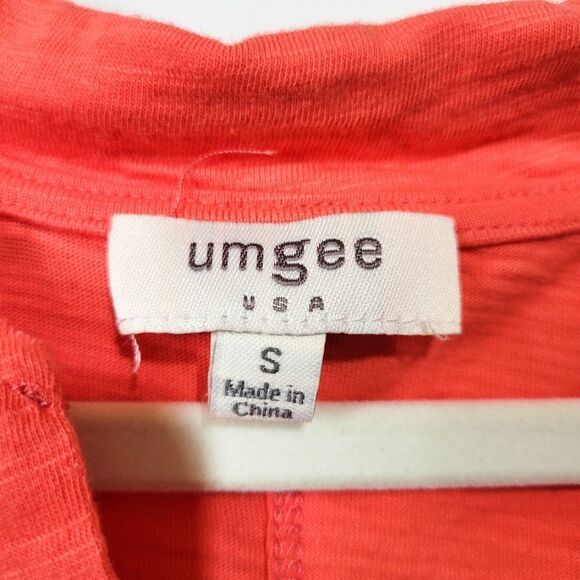 Umgee Coral Scarf Mixed Media Patchwork Raglan Sleeve Top - Picture 5 of 6